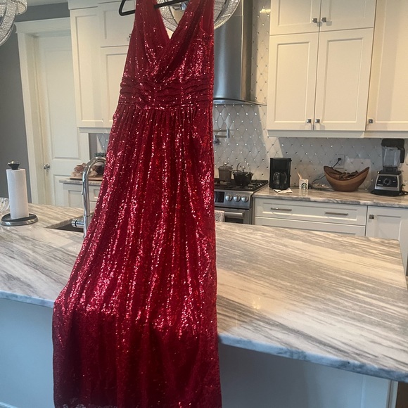 COPY - Kate Kasin red sequinned formal gown size 10 - Picture 12 of 17
